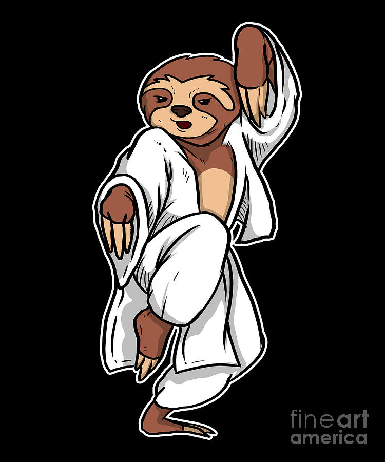 Cool Sloth Martial Arts Fighter Karate T Idea Digital Art By J M