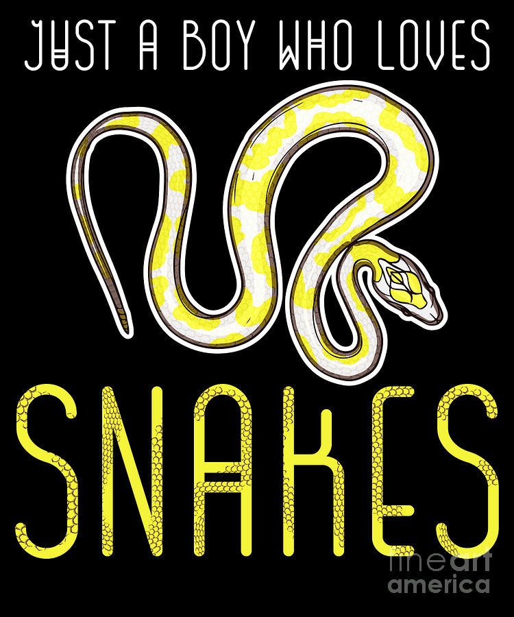 Cool Snake Art Just A Boy Who Loves Snakes Digital Art by Alessandra ...