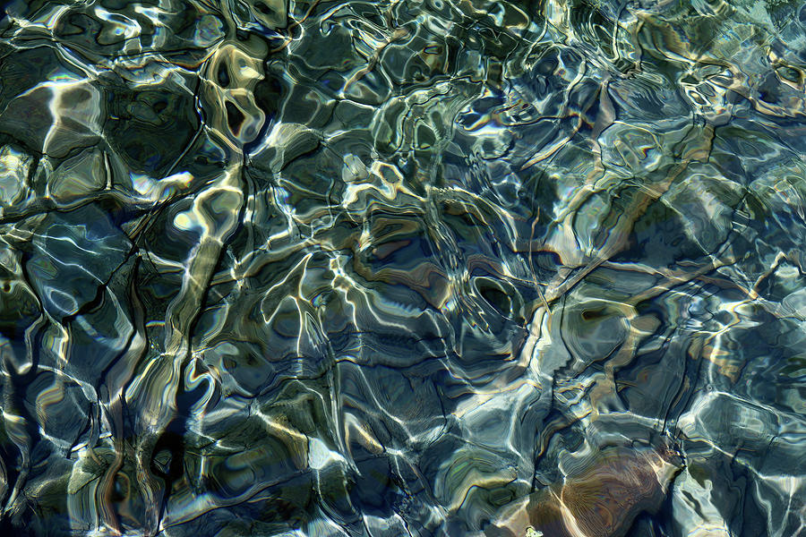 Cool Water Patterns - Lake Crescent Photograph by Art Block Collections