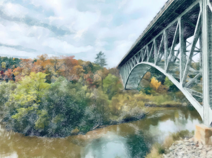 Cooley Bridge Digital Art by Rick Stringer