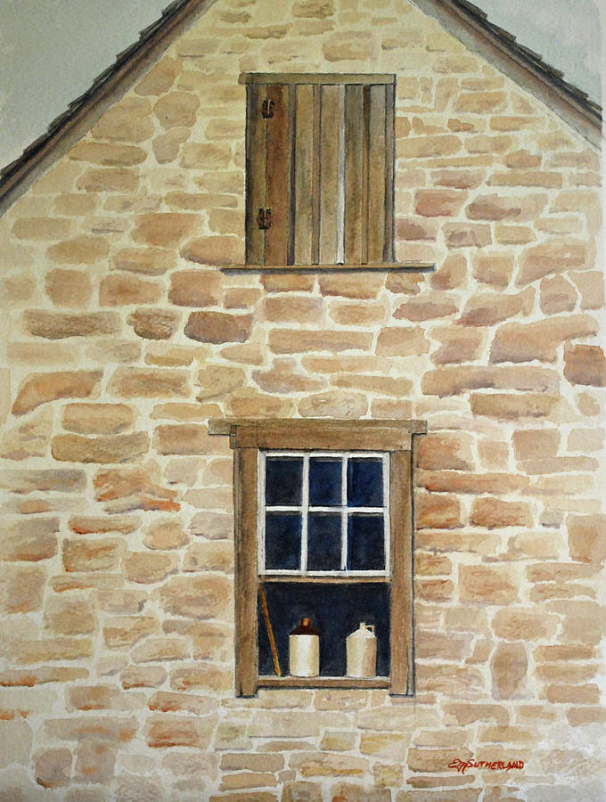 Cooling in the Open Window Painting by E M Sutherland