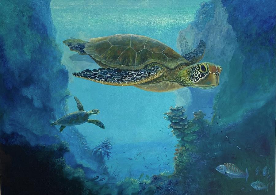 Coolum Turtle Painting by Clive Holden - Fine Art America