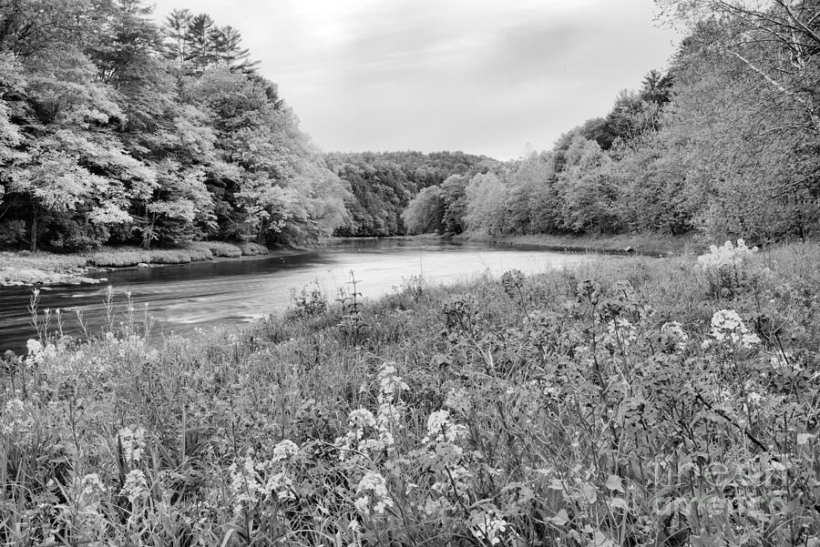 Coooksburg Clarion River Sunset Black And White Photograph by Adam Jewell