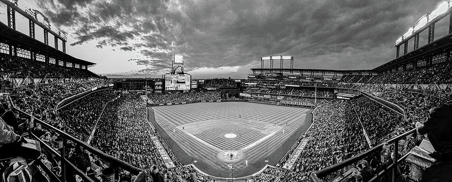 Coors Field Black And White Photograph