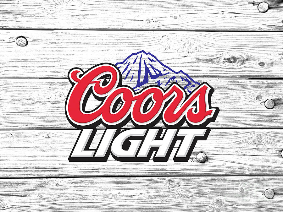 Coors Light Beer Plaque White Washed Rustic Boards Digital Art by Lone ...