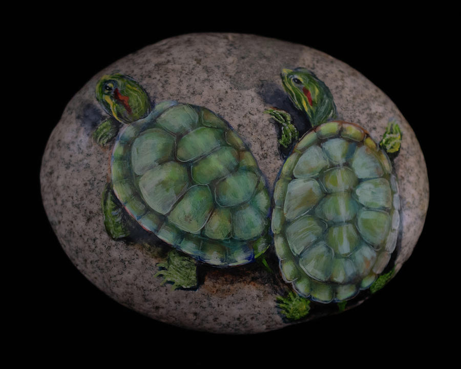 Cooter Couple Painting by Nancy Lauby
