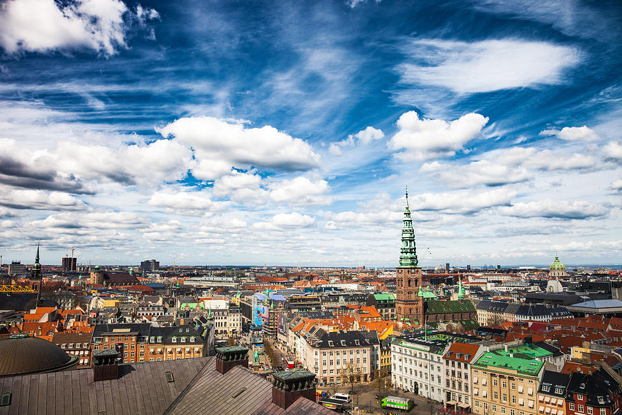 Copenhagen aerial view cityscape Photograph by Leonardo Patrizi