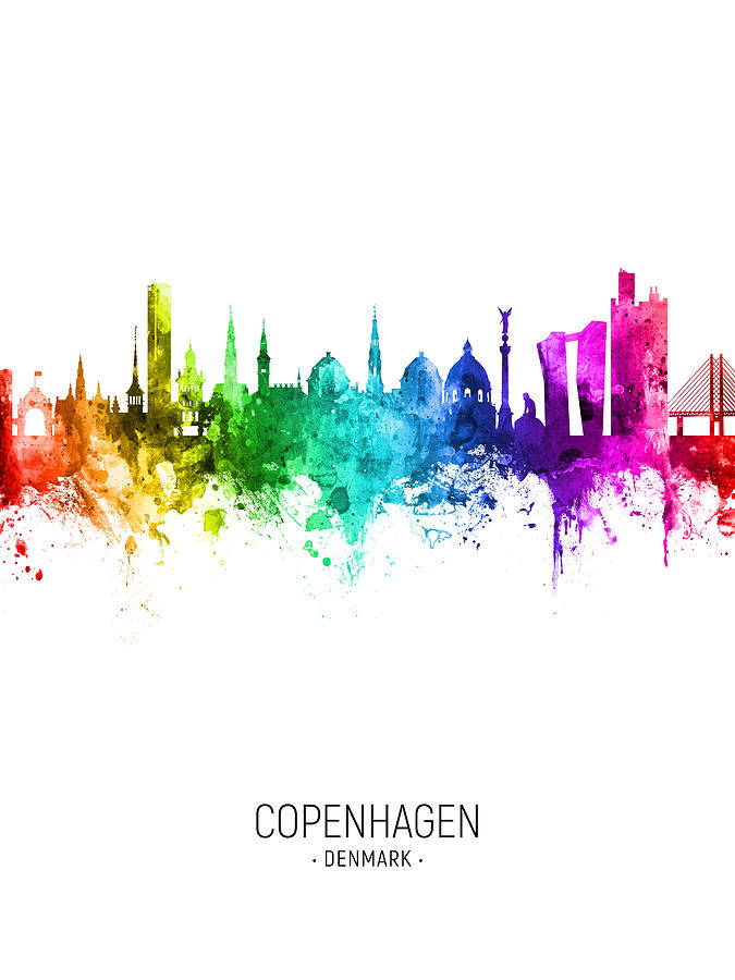 Copenhagen Denmark Skyline #38 Digital Art by Michael Tompsett - Pixels ...