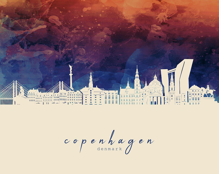 Copenhagen Skyline Panorama 3 Digital Art