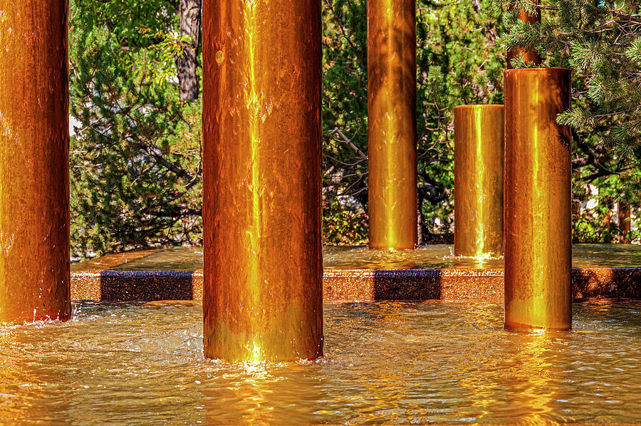 Copper Columns at Peavey Plaza Photograph by Lonnie Paulson