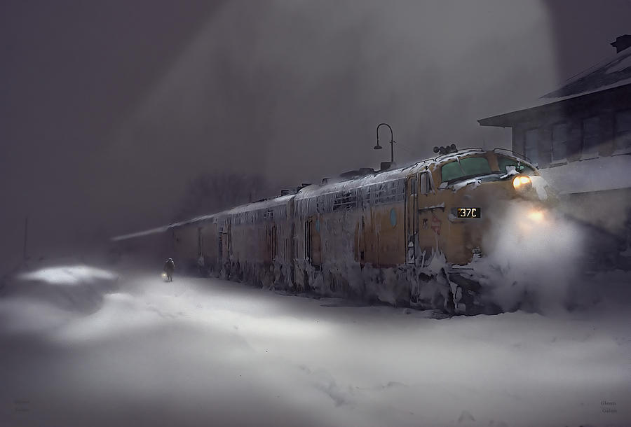 Copper Country Limited - Cold Night Painting by Glenn Galen
