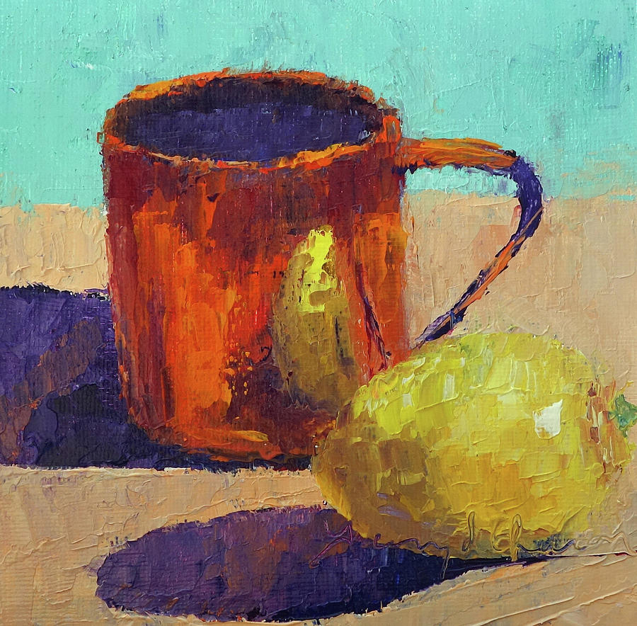 Copper Cup Painting by Terry Chacon