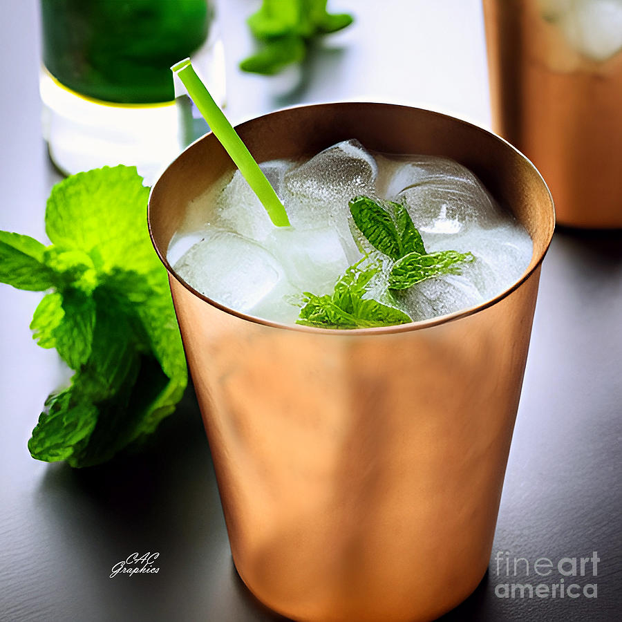 Copper Plated Mint Julep Digital Art by CAC Graphics