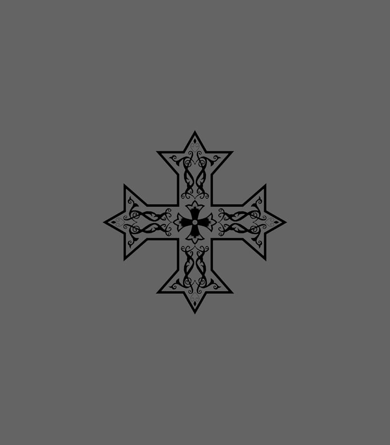 Coptic Orthodox Cross BLACK Digital Art by Evrin Veroni - Fine Art America