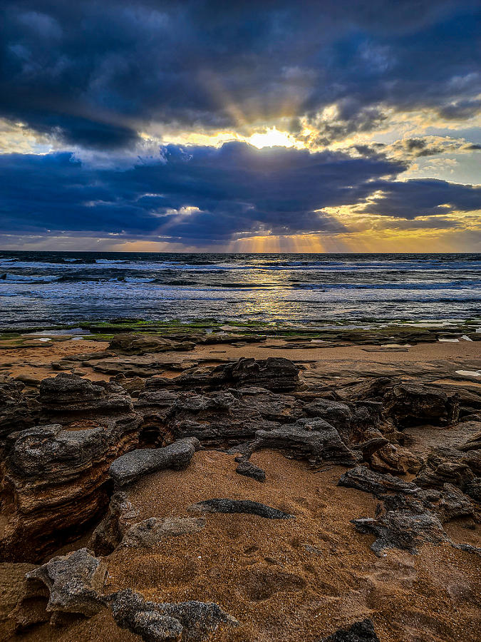Coquina Rocks Sunrise Photograph by Danny Mongosa