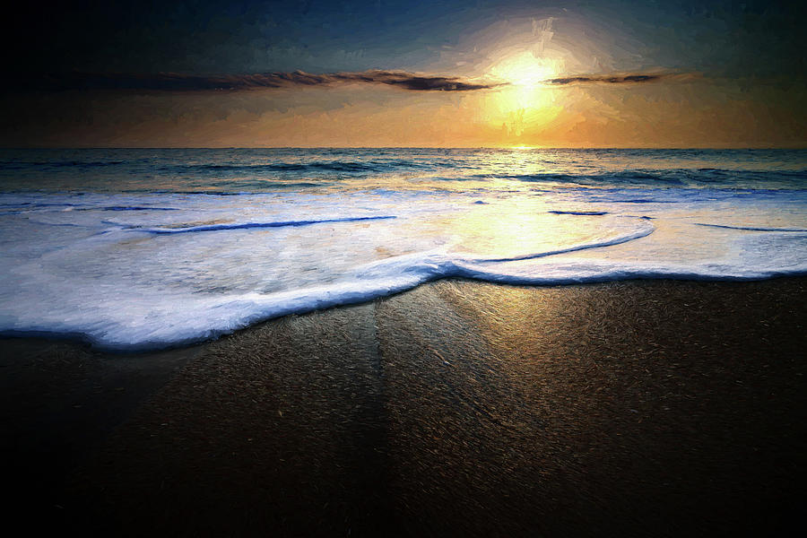 Nature Photograph - Coquina Sunrise Digital Painting by Rick Berk