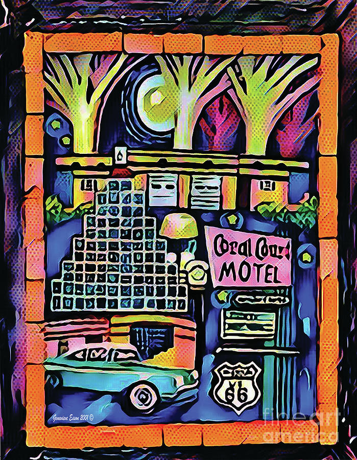 Coral Courts Motel 1 Painting by Genevieve Esson