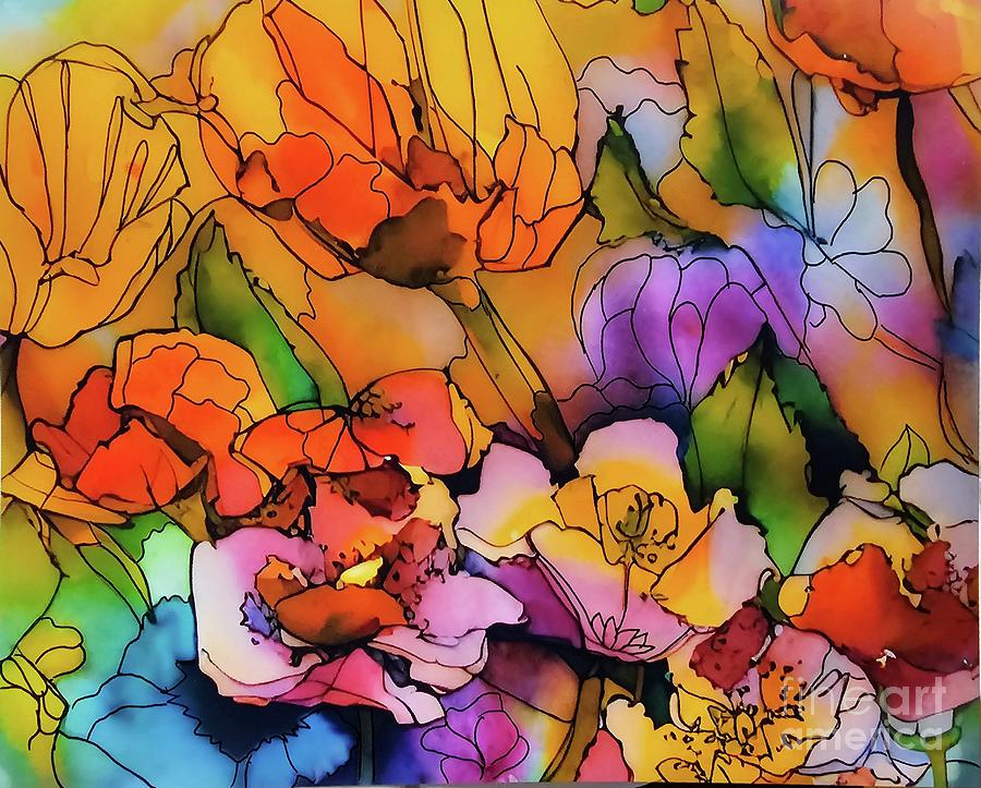 Coral Floral Mixed Media by Holly Winn Willner