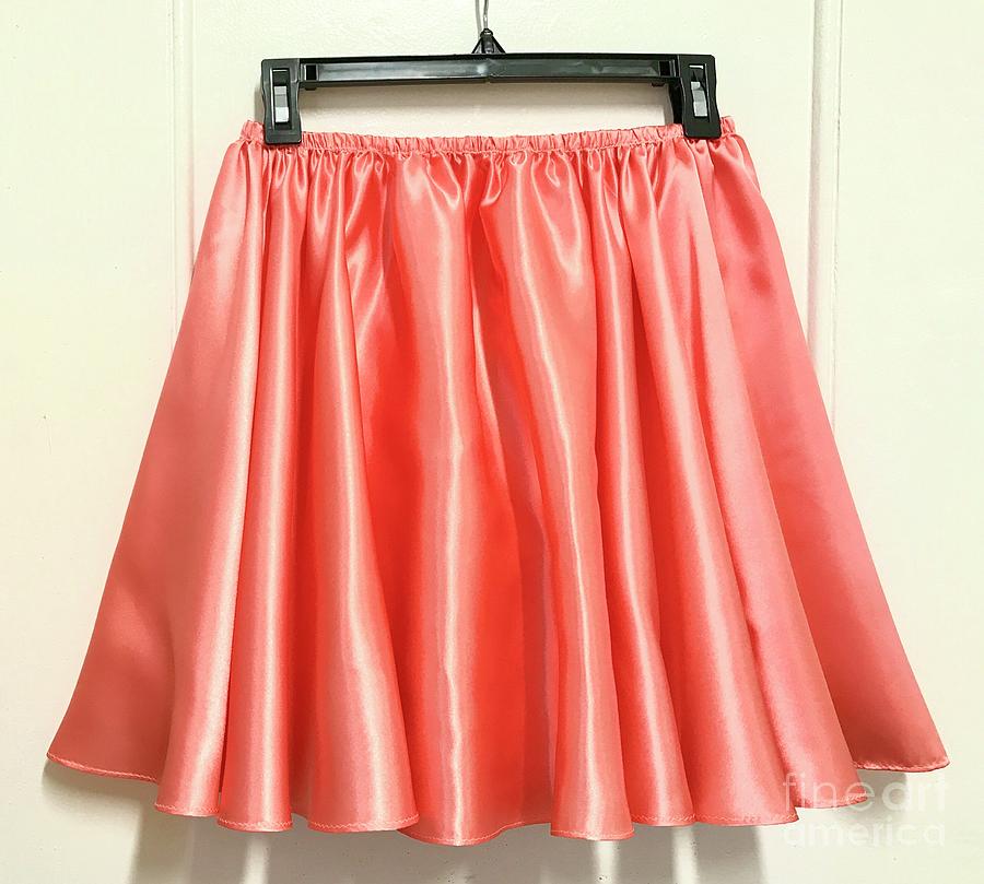 Coral Pink Satin Mini Skirt Ameynra Design 20 Beta Photograph By Sofia Metal Queen 5847