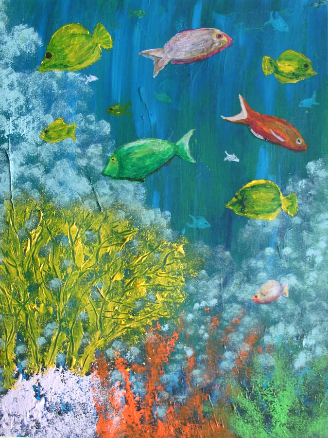 Coral Reef music Painting by Young Paula - Fine Art America