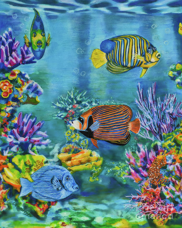 Coral Reef Painting by Olga Hamilton
