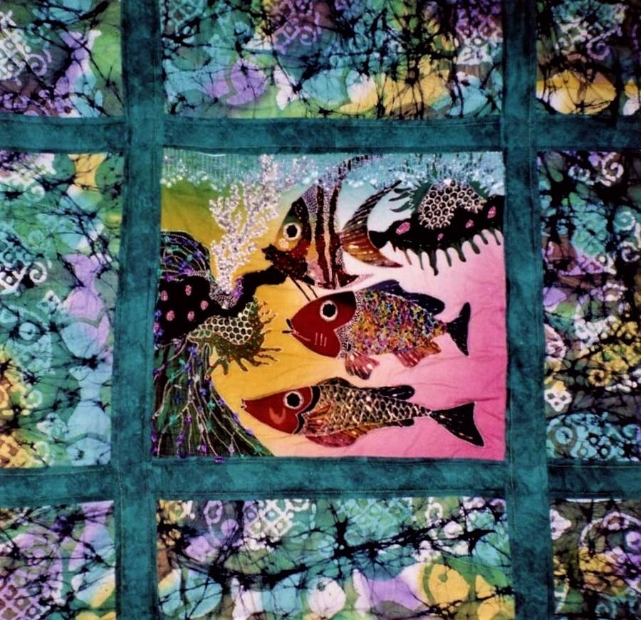 Coral Reef Panes Tapestry - Textile by Kay Shaffer