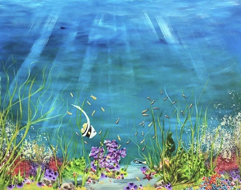 Coral reef Painting by Sharron Knight