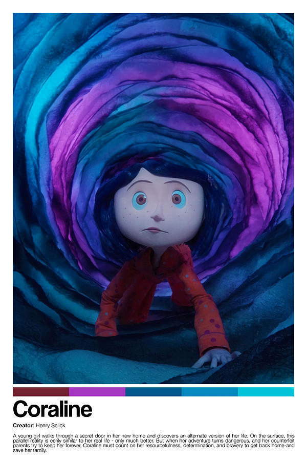 Coraline Animation Movie Print Poster Painting by Joe Taylor | Fine Art ...