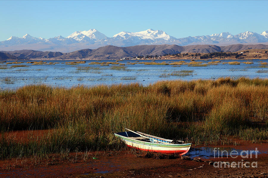 Cordillera Real range and Lake Titicaca Bolivia Photograph by James Brunker