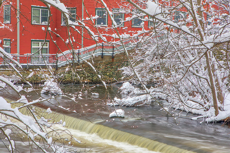 Cordingly Dam Newton Massachusetts Winter Wonderland  Photograph by Juergen Roth