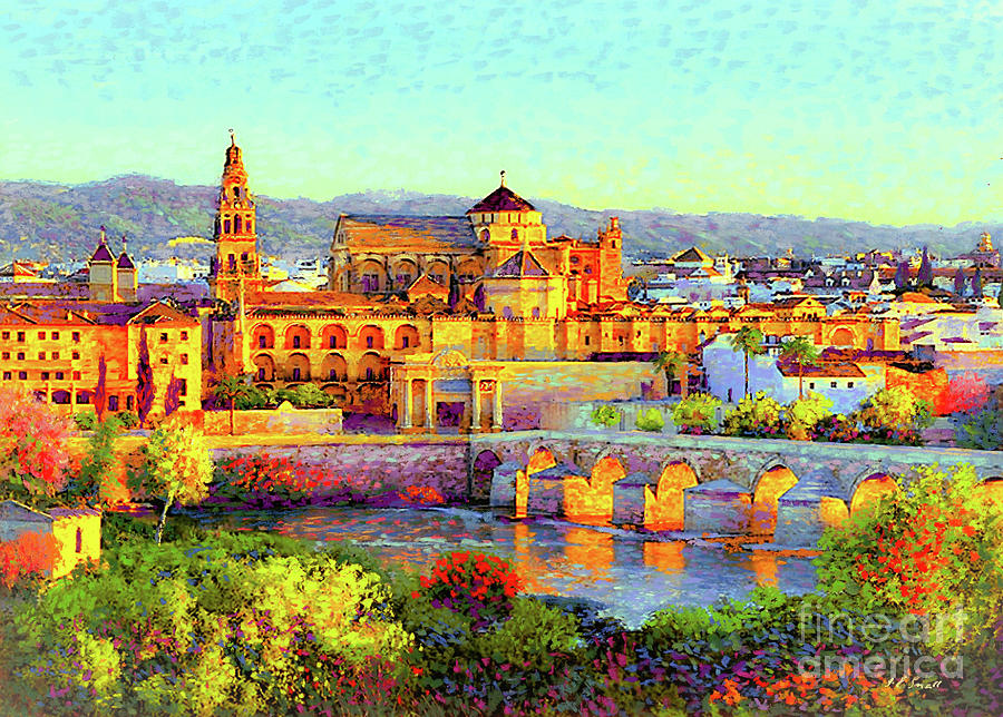 Spain Painting - Cordoba Mosque Cathedral Mezquita by Jane Small