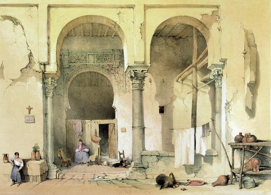 Cordova. Porch Of An Old Mosque. Drawing By David Roberts. Painting by Album