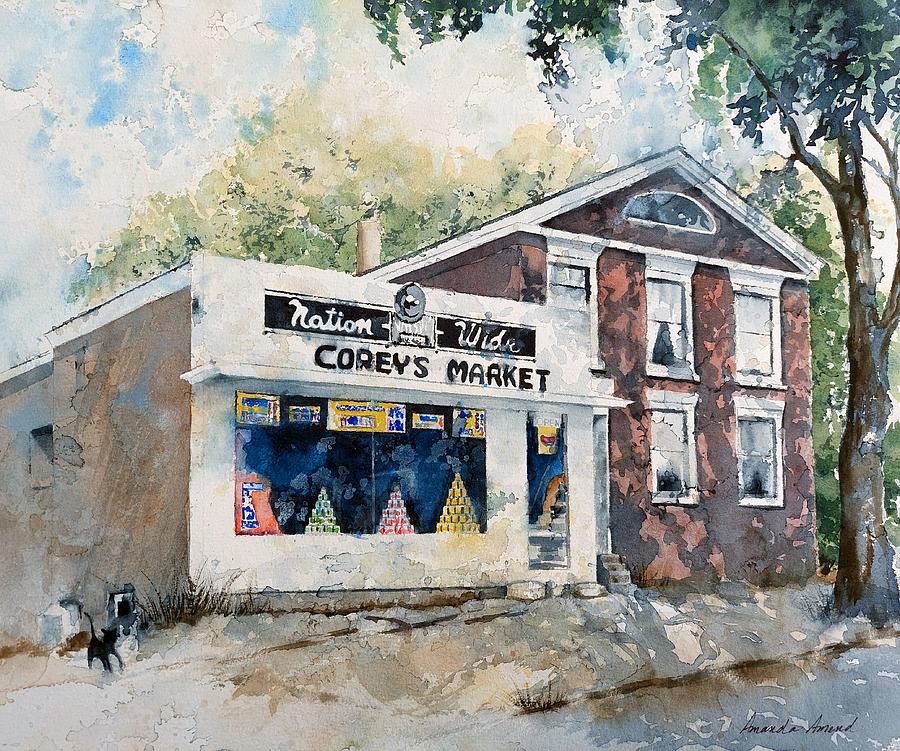 Coreys Market Painting by Amanda Amend