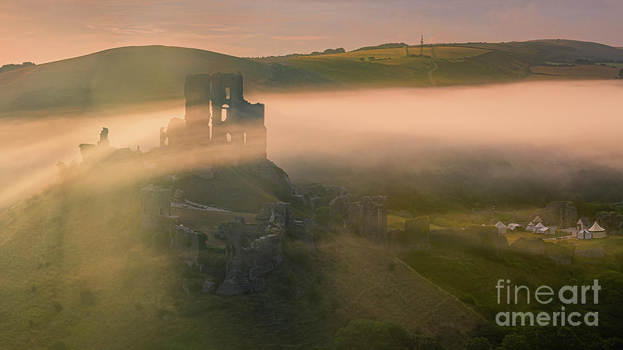 Landscape Photograph - Corfe Castle, Dorset, England 4 by Henk Meijer Photography