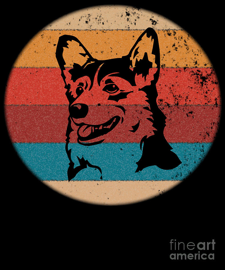 Corgi Dog Shirt Retro Vintage 70s Silhouette Breed Gift Corgi Dog Shirt Retro Vintage 70s Silhouette Breed Gift