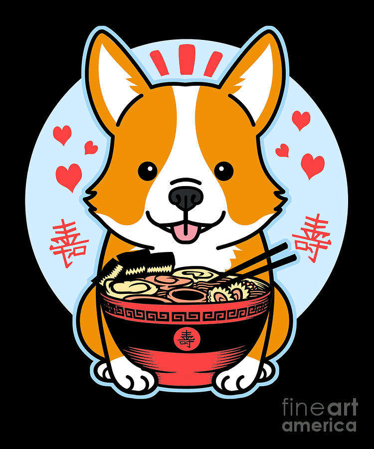 Kawaii Ramen Cute Anime Dog Corgi Japanese Noodles India  Ubuy