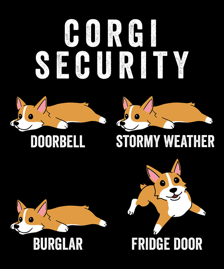 Corgi Security Digital Art by Jeff Chen | Fine Art America