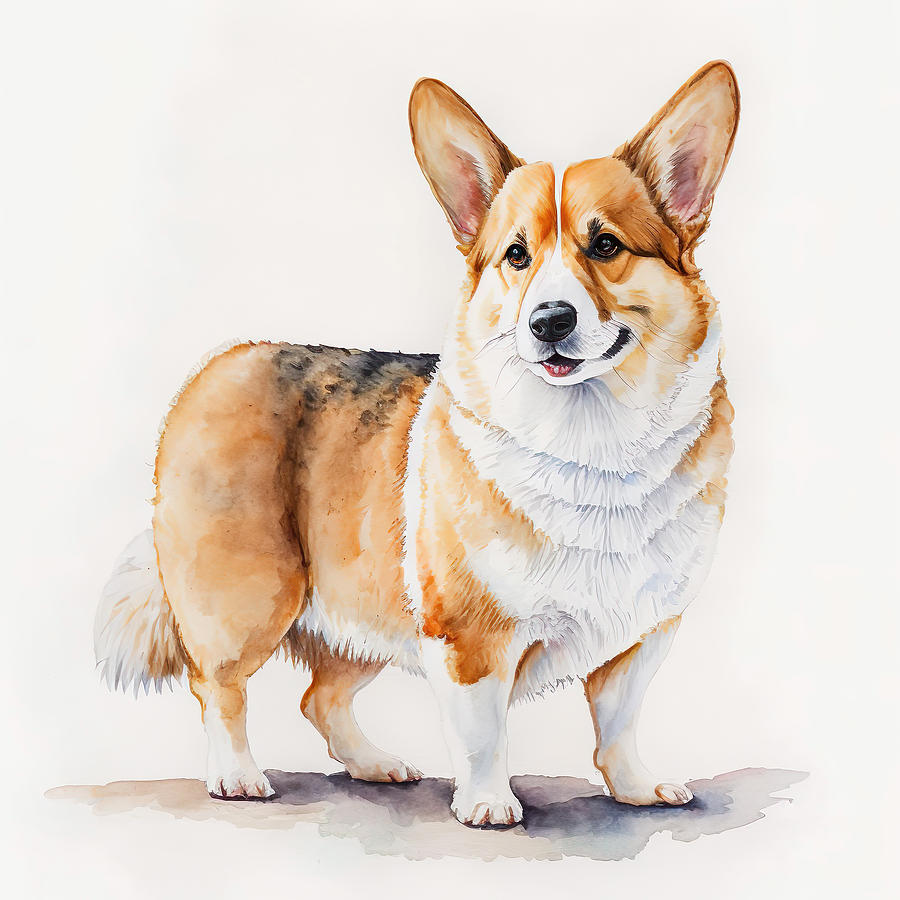 Corgi Watercolor Painting 2 Painting by Luke Dwyer - Fine Art America