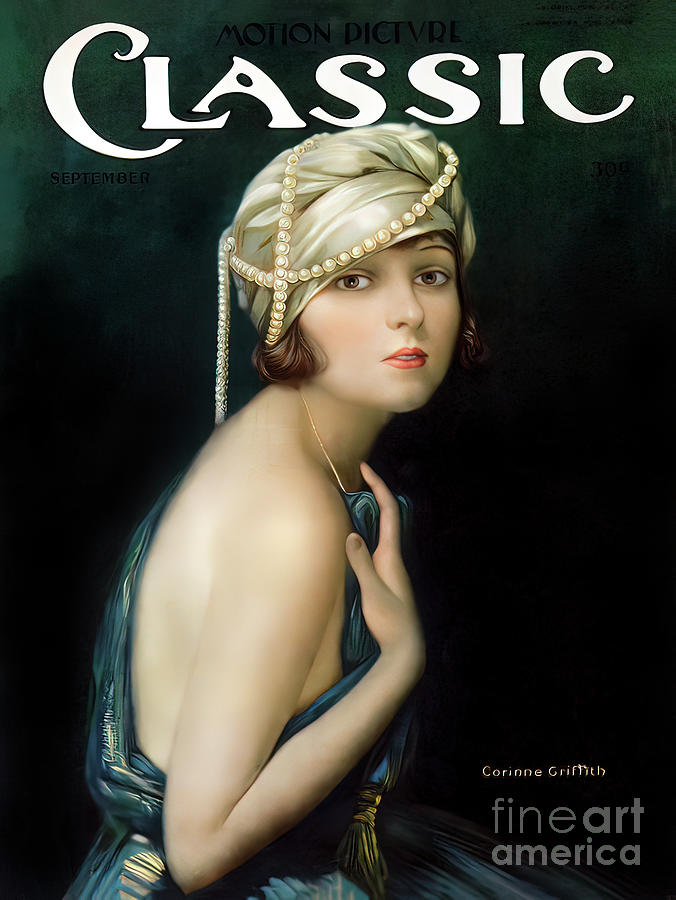 Corinne Griffith on the cover of Motion Picture Classic Magazine Photograph by Carlos Diaz