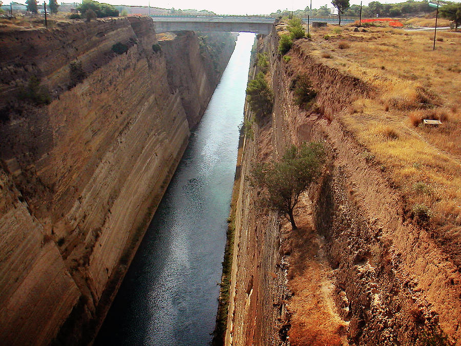 Corinth Canal Photograph by Richard Risely