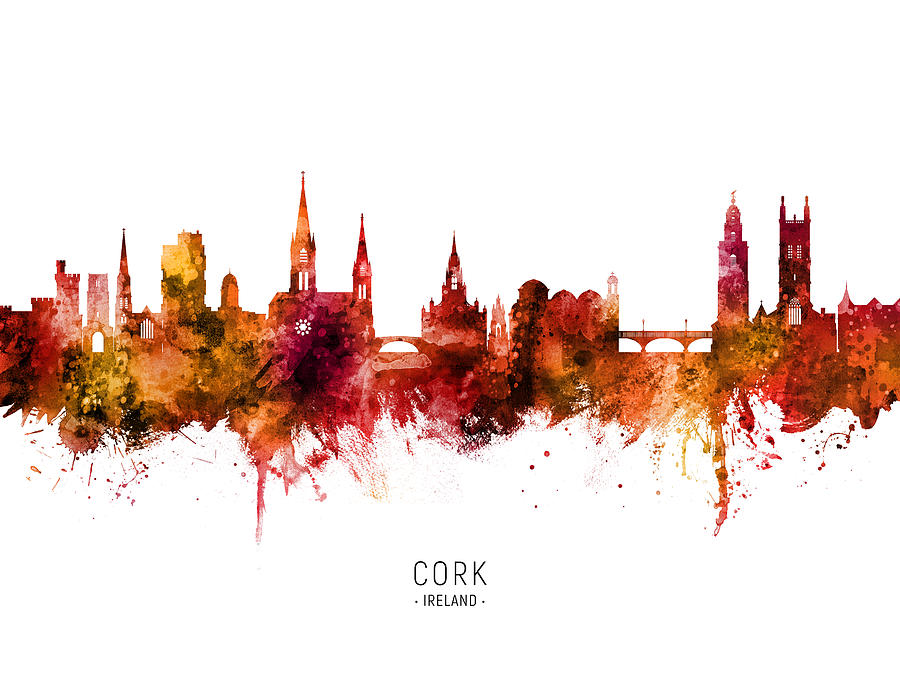 Cork Ireland Skyline #24 Digital Art by Michael Tompsett