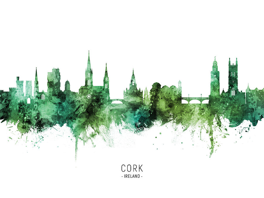 Cork Ireland Skyline #28 Digital Art by Michael Tompsett