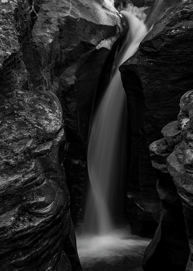 Corkscrew Falls Ohio Black And White by Dan Sproul