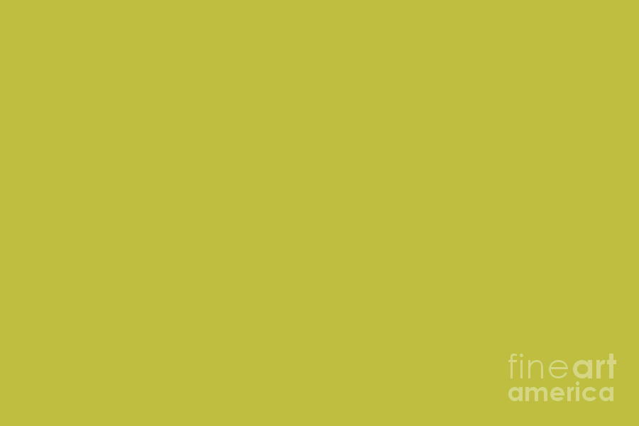 Corn Dark Yellow Solid Color Pairs To Sherwin Williams Humorous Green SW 6918 Digital Art by PIPA Fine Art - Simply Solid
