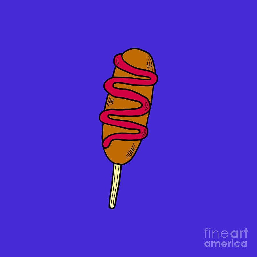 Corn Dog Drawing by Bakianto Situmorang - Fine Art America