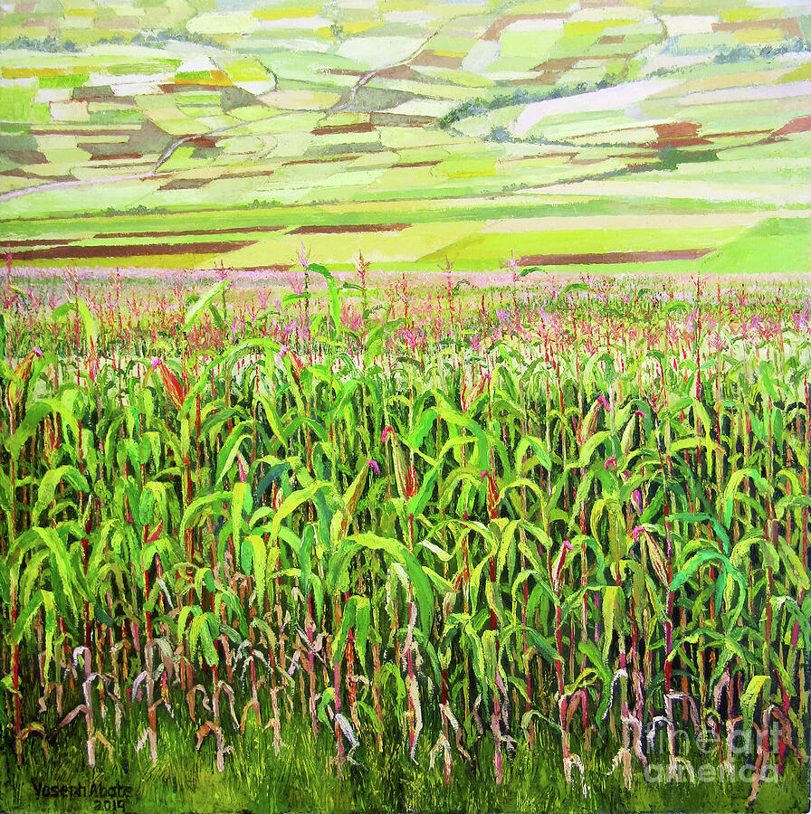 Landscape Painting - Corn by Yoseph Abate