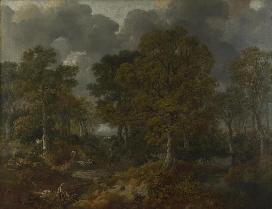 Cornard Wood near Sudbury Suffolk Painting by ThomasGainsborough | Fine ...