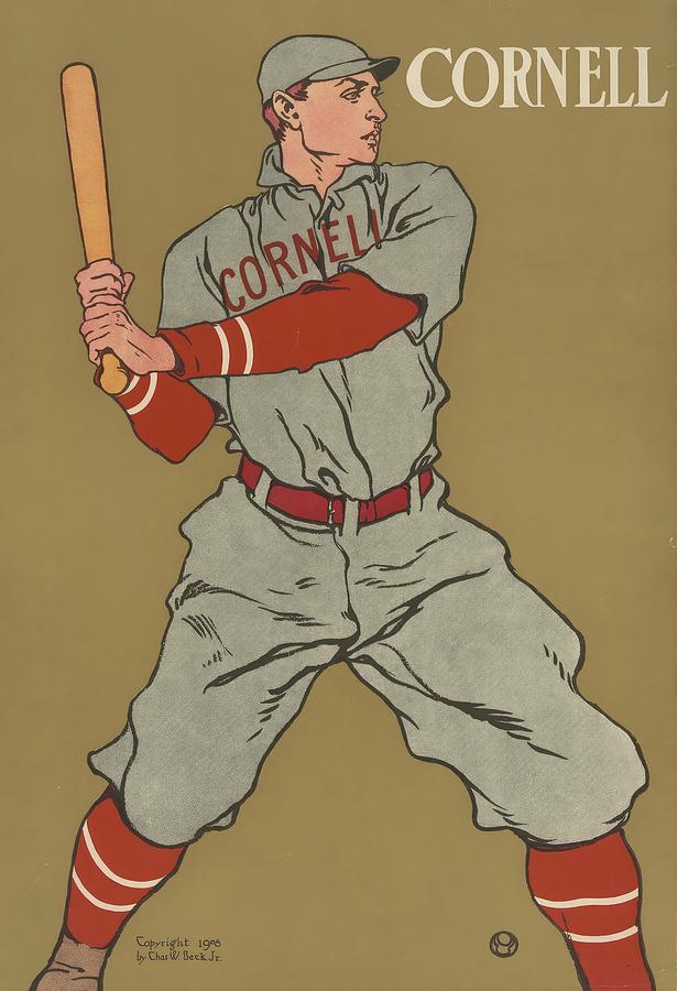 Cornell Baseball 1908 Drawing