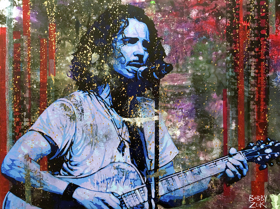 Kurt Cobain Painting - Cornell - Steel Rain by Bobby Zeik