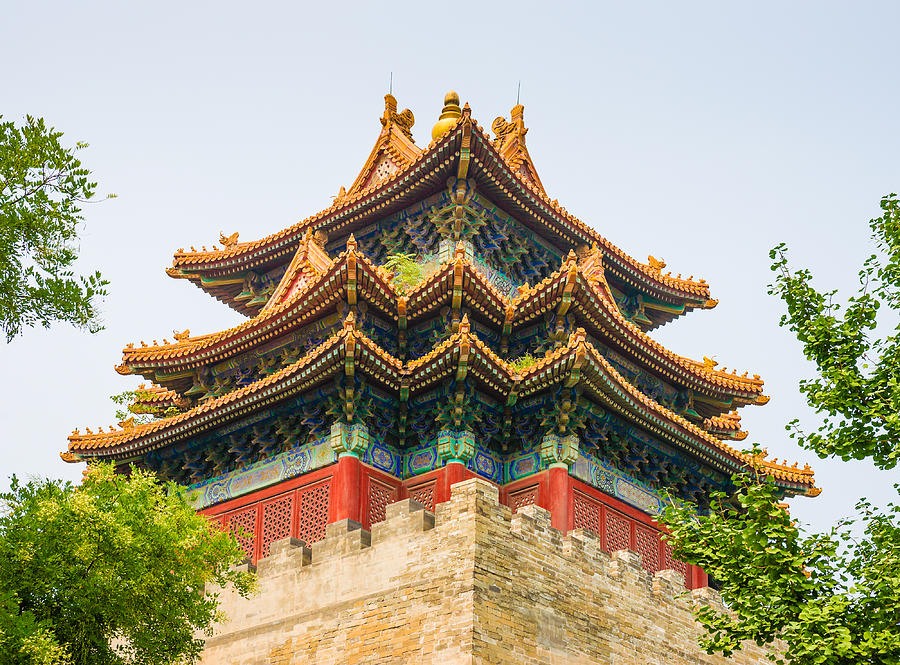Corner Arrow Tower in Forbidden City, Beijing, China Photograph by Miralex